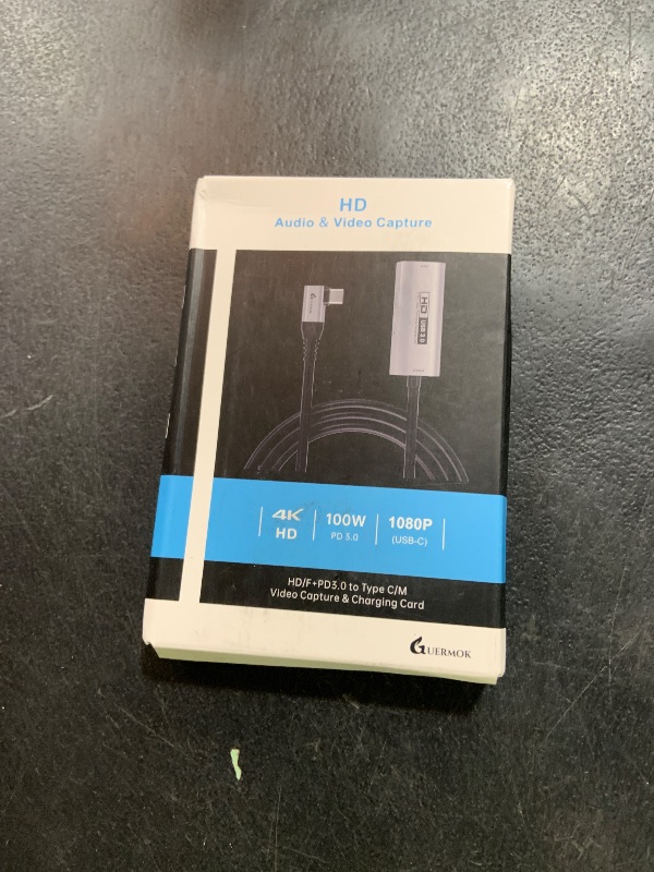 Photo 1 of Guermok USB3.0 Video Capture Card for Streaming, PD100W, 90° USBC & Type C Adapter, 3.3ft 2K@30FPS 1080P@60FPS HDMI to USB A/C Capture Devices for Oculus /Quest3 /iPad/MacOS/Switch /PS5/4
