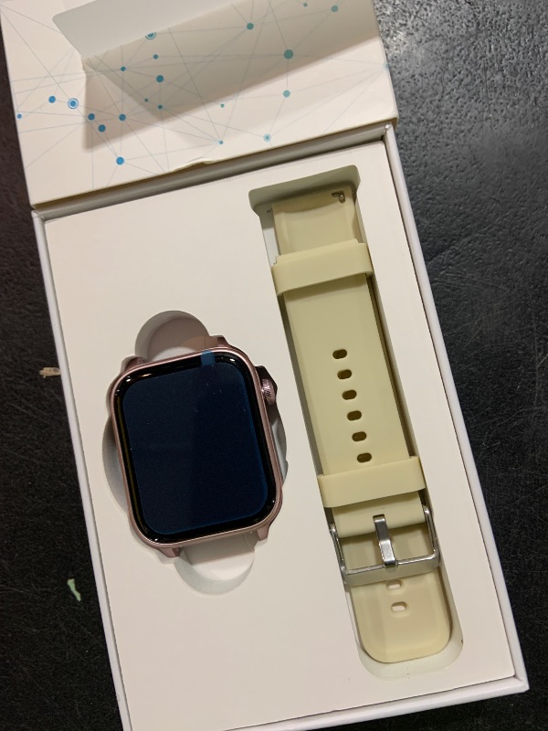 Photo 1 of hellibito Smart Watch for Men Women (Answer/Make Calls), 1.96" HD Screen Fitness Watch with Blood Pressure/Heart Rate/Sleep/Body Temperature/Stress Monitor, SOS Button, IP68 Waterproof (Khaki)