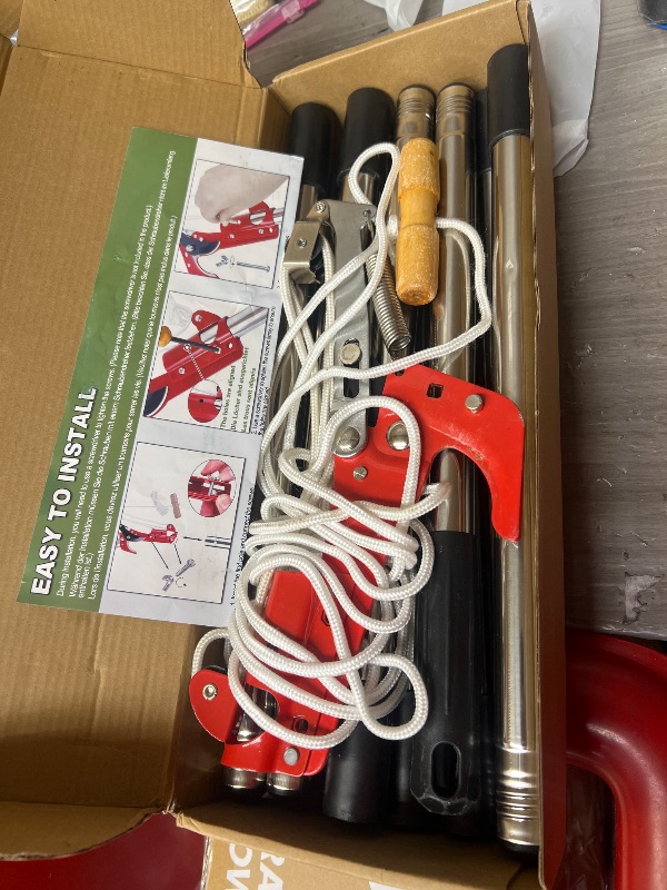 Photo 1 of 13ft Pole Saws for Tree Trimming, Lightweight Stainless Steel Tree Trimmers Long Handle Pruner, Tree Pruner Extendable, Manual Pole Cutter for Yard Garden Patios Trees Branches Cutting