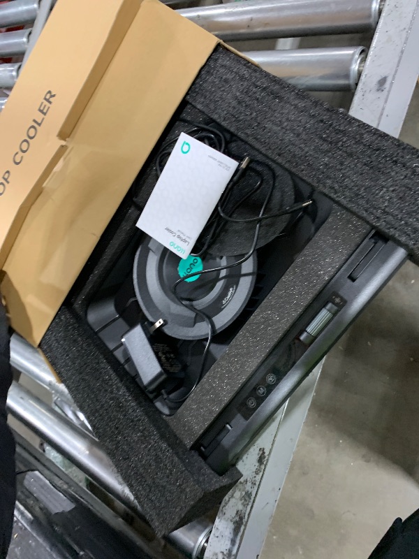 Photo 1 of llano V12 Ultra Laptop Cooling Pad with Smart Software Control, RGB Gaming Laptop Fan Cooler Stand, 5.5" Turbo Fan, Adjustable Speed, 3*USB 3.0 Ports, 3 Height Stands, for 15.6"-19" Laptops, Black