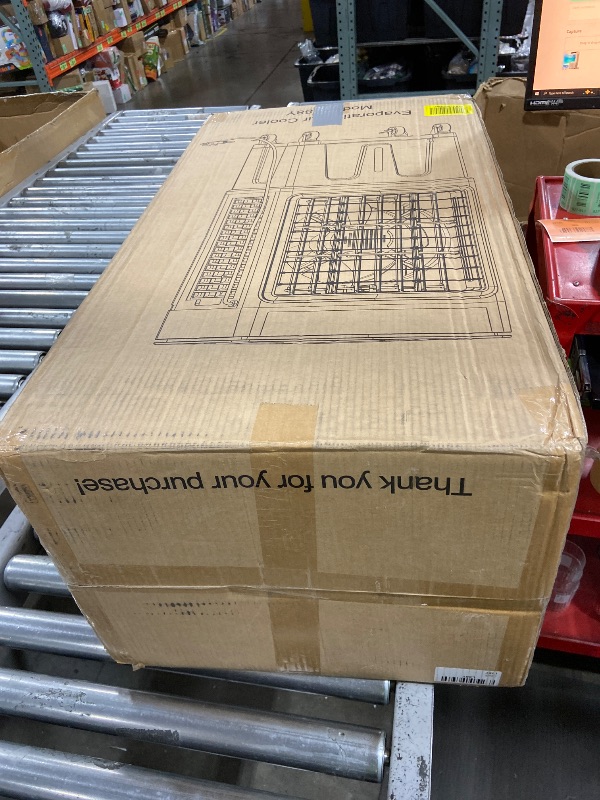 Photo 1 of Windowless Swamp Cooler, 3 in 1 Evaporative Portable Air Conditioner with Remote, Cooling Fan Ac Unit,3 Speed, 24H Timer, 5.3 Gal Water Tank, 4 Ice Box for Garage, Patio, Bedroom Home Office Outdoor