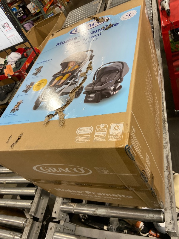 Photo 1 of Graco Modes Pramette Travel System, 3-in1 Modular Carseat Stroller Combo, Infant Car Seat Carrier to Toddler Stroller, Includes the SnugRide 35 Car Seat, Ellington