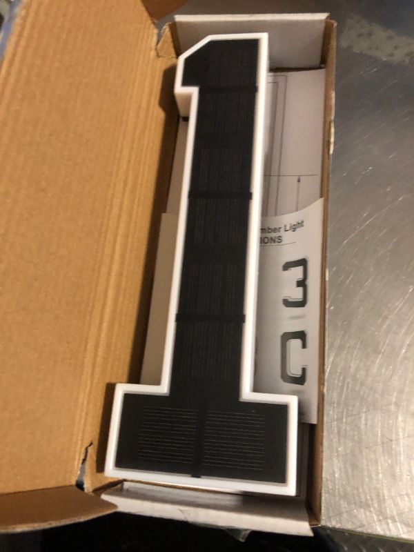 Photo 1 of ISUNMEA 9 Inch Solar Lighted House Numbers for Outside, Light Up Waterproof LED Address Numbers Signs for Houses, Large Personalized Illuminated Exterior Modern House Numbers Light (1-Black, 9IN)