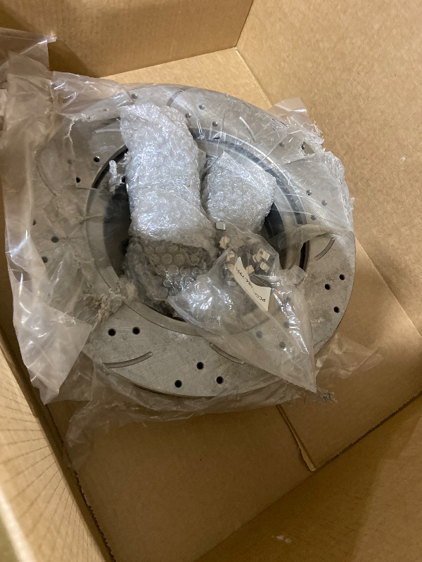 Photo 1 of UNITHUB Front Drilled and Slotted Brake Pads and Rotors Kit Ceramic Automotive Replacement Brake Kits Vented 13.23 Inch unknown make model various pieces 