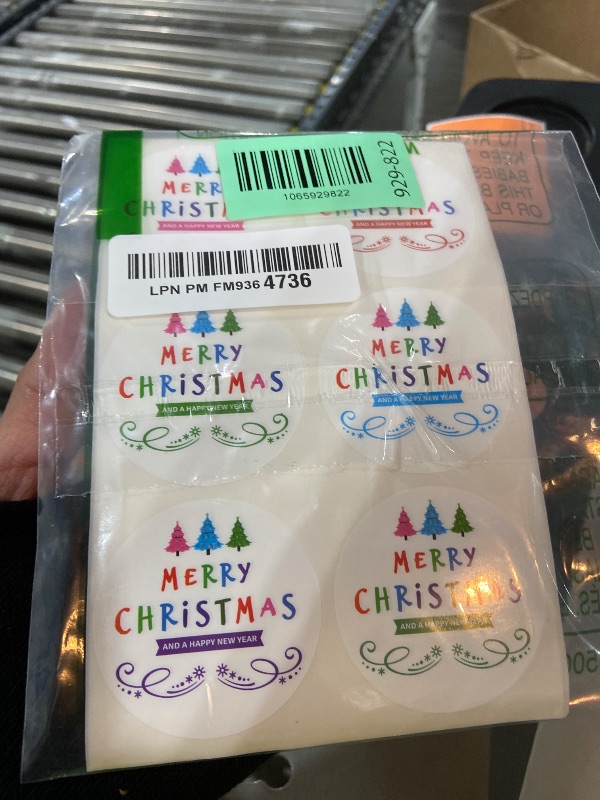 Photo 1 of 100Pcs Merry Christmas Stickers Christmas Decorations Reindeer Santa Claus Snowman Xmas Stickers Party Favors Supplies Goodie Bags Gift Idea for Kids Boy Girl Men Women Non-Repeating Waterproof