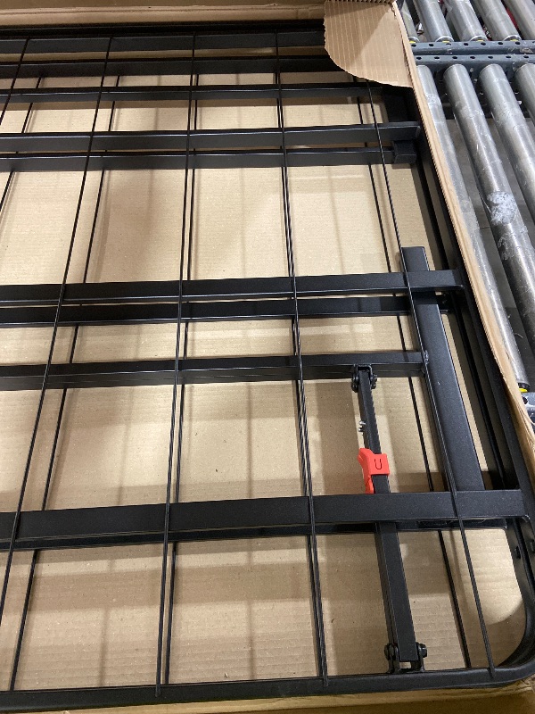 Photo 1 of Amazon Basics Bed Frame with Storage, Foldable Metal Platform, Sturdy Steel, No Box Spring Needed, 14 inches High, Tool-Free Setup, King Size, Black