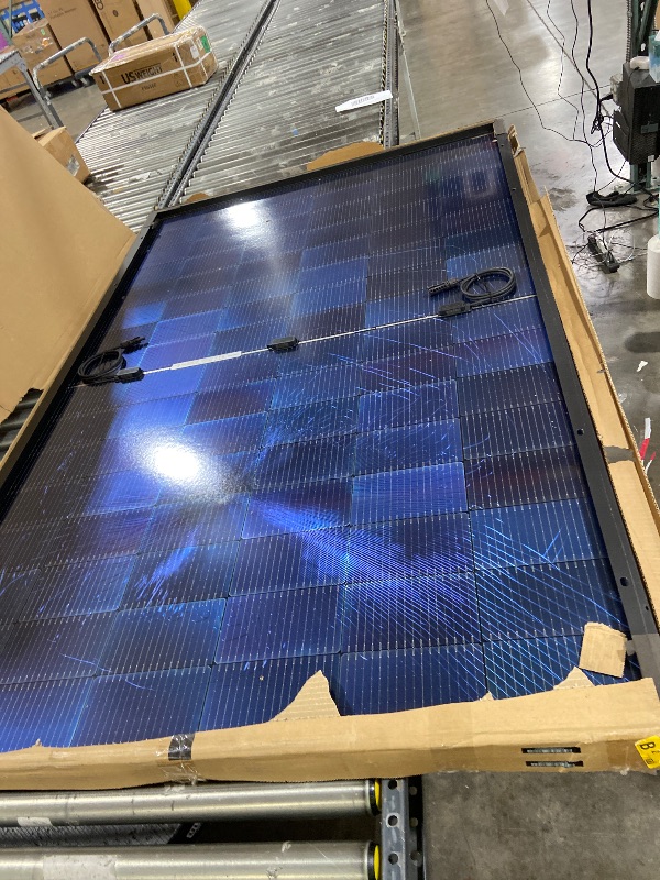 Photo 1 of FOR PARTS ONLY - 2PCS 445 Watt Total 890W Solar Panels 12/24Volt Bifacial Solar Panel kit High Efficiency for RooftopPortable Power Station Farm Yacht and Other OffGrid Applications