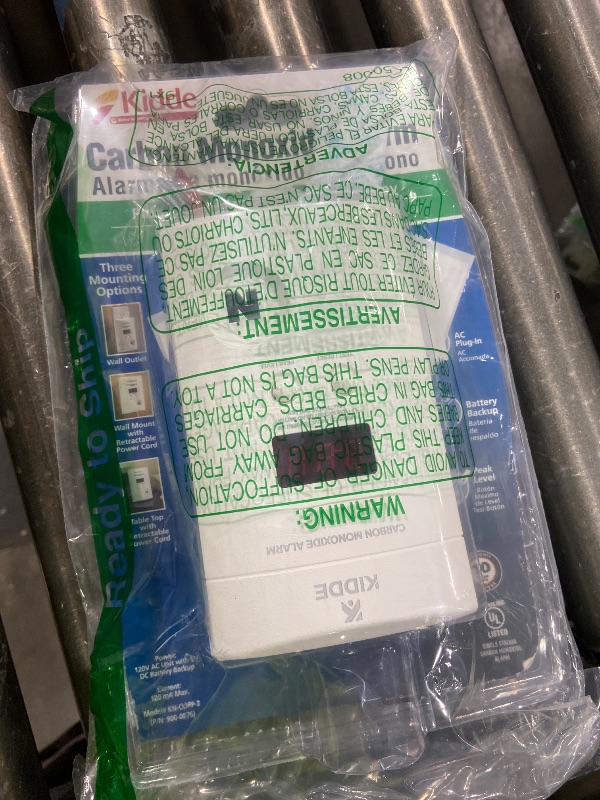 Photo 1 of Kidde Carbon Monoxide Detector, Plug In Wall with 9-Volt Battery Backup, Digital LED Display