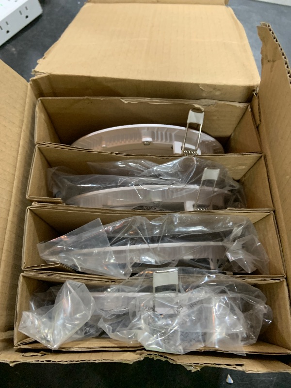 Photo 1 of Facon 6.5Inch 12V LED RV Puck Light, 4Packs Aluminum Slim Recessed Mount Lights, 12V DC Interior Lighting for RV, Camper, Motorhome, Trailer, Boat