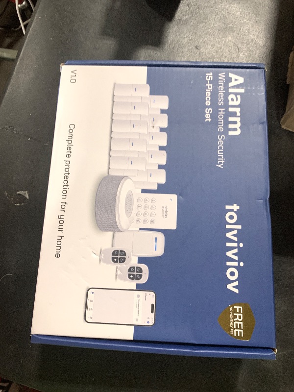 Photo 1 of tolviviov Alarm System for Home Security, Door Alarm Systems, App Alerts, 15Piece Kit, No Monthly fee, WiFi Alarm, Door Window Motion Sensor, for Home Security and Kids Safety