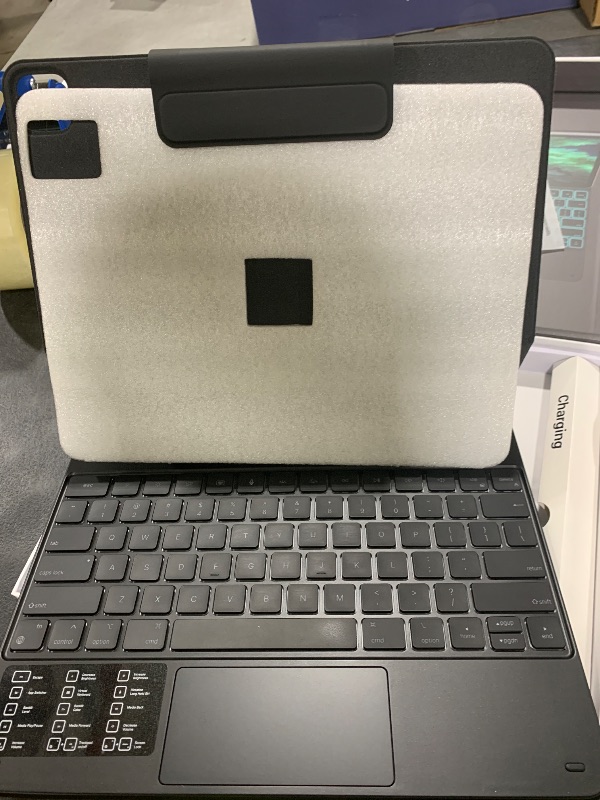 Photo 1 of typecase Edge Keyboard Case for iPad Air 13-inch(M3/M2, 2025/2024) & iPad Pro 12.9-inch(6th/5th/4th/3rd Gen), Magic Keyboard with 11-Color Backlight, Multi-Touch Trackpad, Pencil Holder, Black