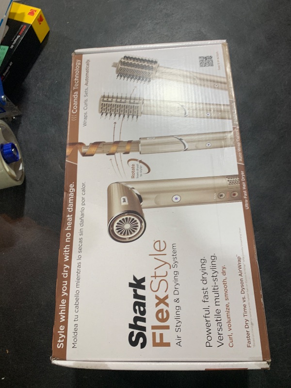 Photo 1 of Shark HD430 FlexStyle Air Styling & Drying System, Powerful Hair Dryer Brush & Multi-Styler with Auto-Wrap Curlers, Paddle Brush, Oval Brush, Concentrator Attachment, Stone