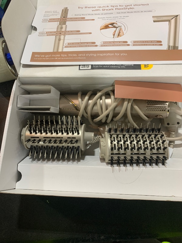 Photo 1 of Shark HD430 FlexStyle Air Styling & Drying System, Powerful Hair Dryer Brush & Multi-Styler with Auto-Wrap Curlers, Paddle Brush, Oval Brush, Concentrator Attachment, Stone