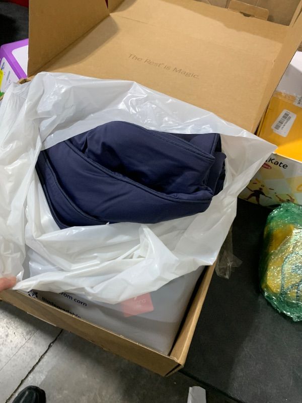 Photo 4 of REST® Evercool® Cooling Comforter, Full/Queen, Blanket for Hot Sleepers, All Season Bedding to Keep Cool for Night Sweats, Breathable Lightweight Blanket, 90"x90" Inches, Midnight Blue