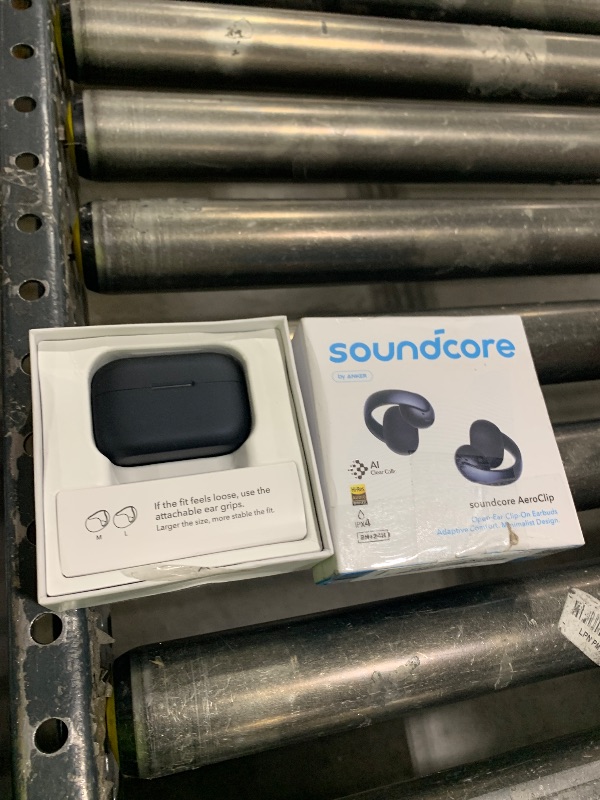 Photo 1 of Soundcore AeroClip by Anker, Open-Ear Earbuds, Clip-On Headphones, Adaptive Comfort, Clear Calls with 4 Mics and AI, Stable Fit, 12mm Drivers for Powerful Bass, Hi-Res, Open-Ring Design