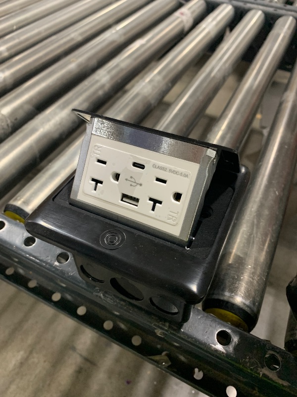 Photo 1 of WEBANG Pop Up Floor Outlet Box with 15 Amp Tamper-Resistant Type A & Type C USB 5V/5.0A Recepatacle Outlet, Corrosive Resistant Hardware, ETL Listed, Black