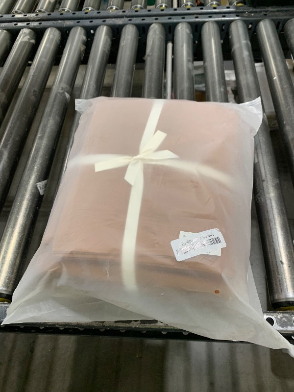 Photo 1 of FOSSA Linen Duvet Cover Set 100% Washed Cotton Linen Feel Super Soft Breathable Cozy Simple Style 3 Pieces Bedding Sets Solid Dark Orange Super King Plus