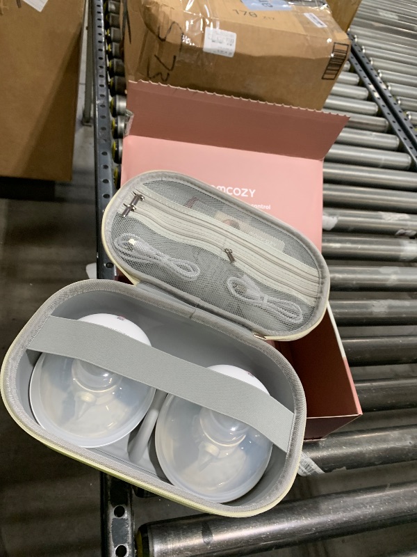 Photo 1 of Momcozy M5 Smart APP Controlled Wearable Breast Pump, Hands-Free Wireless Electric Pump, 3 Modes 9 Suction Levels, BPA-Free, Portable Lightweight, 24mm Flange, 2-Pack Cozy Red