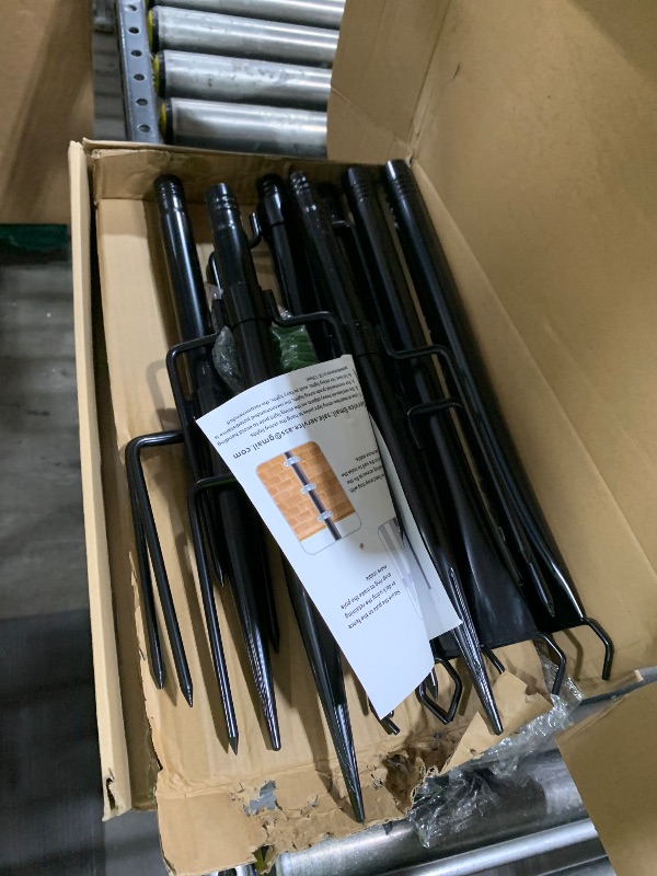 Photo 1 of 10Ft String Light Poles 4 Pack,Light Poles for Outside Lights,Outdoor with Fence Brackets Hanging Lights,Metal Stand Deck Patio Backyard