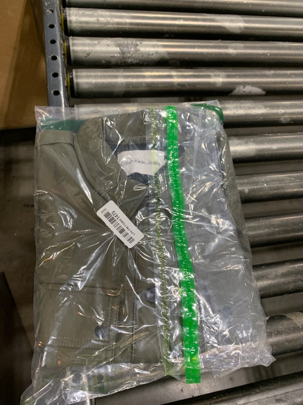 Photo 1 of Calvin Klein Women's Leather button up Front, Green ,L