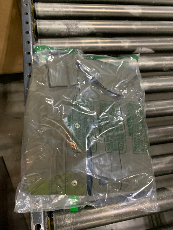 Photo 1 of Calvin Klein Women's Leather button up Front, Green ,L