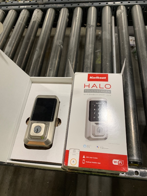 Photo 1 of Kwikset Halo Wi-Fi Smart Lock, Keyless Entry Door Deadbolt, Geofence Auto-Unlock, Grade AAA Certified, No Hub Required Easy Install, Satin Nickel Lifetime Finish Warranty, Touchscreen
