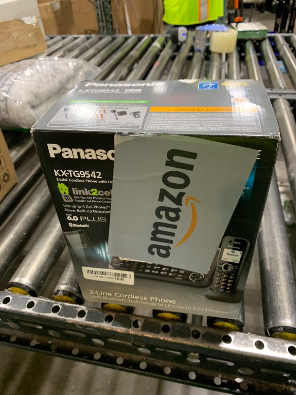 Photo 1 of Panasonic Cordless Phone System, 2 Line Cordless Phone System with 2 Handsets - Answering Machine, Link2Cell, 3-Way Conference, Call Block, Long Range DECT 6.0, Bluetooth - KX-TG9542B (Black)