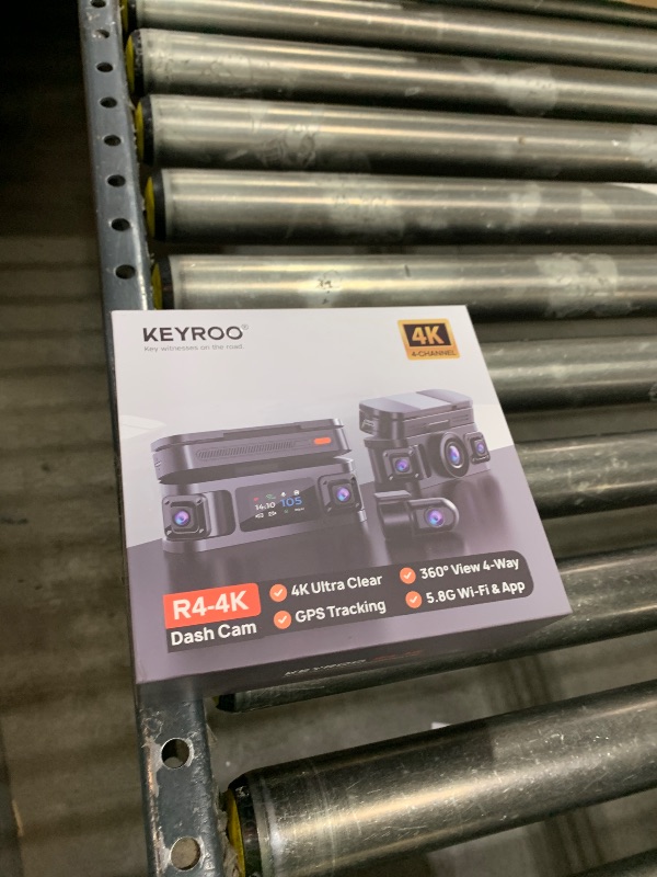 Photo 1 of KEYROO 360° View 4K 4 Channel Dash Cam Front and Rear Inside Left Right, Built-in GPS, 5.8GHz WiFi, Car Dash Camera for Cars with App Connect, Support Parking Mode, G-Sensor, Free 128GB Card