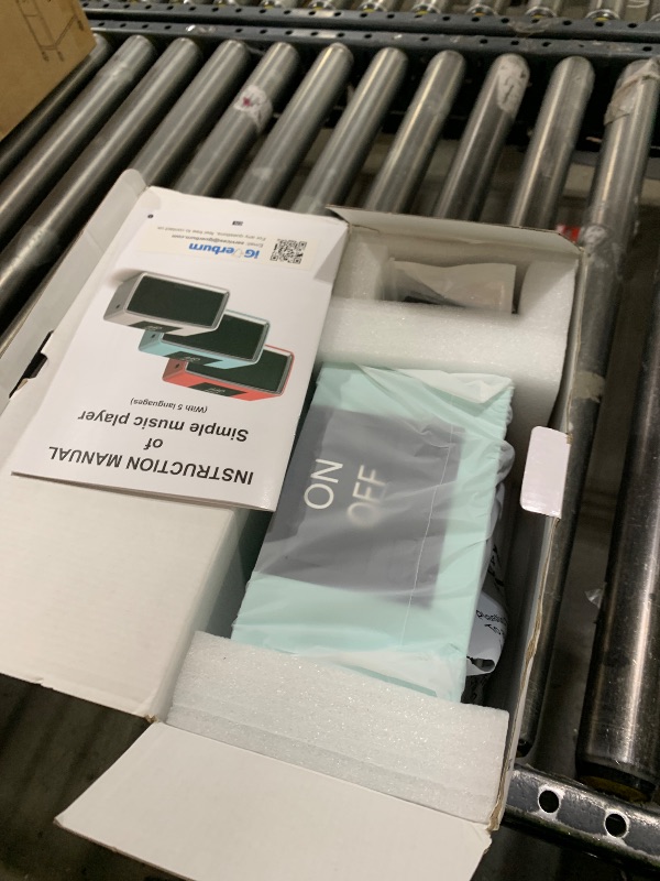 Photo 1 of iGuerburn Simple Music Player for Dementia Elderly Seniors Easy MP3 Player as Alzheimers Dementia Visually Impaired Patients Product Gift One-Touch Controls ON/Off Retro Music Box (Cyan)