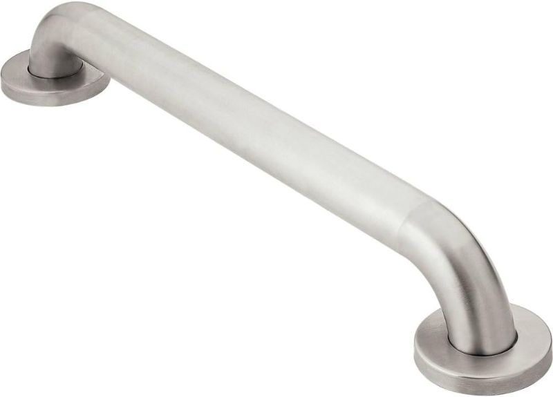 Photo 1 of Moen Home Care Bathroom Safety 24 Inch Stainless Steel Handicap Grab Bar for Bathtub and Shower, Elderly Assistance Product with Concealed Screws, Polished Brass, R8924P