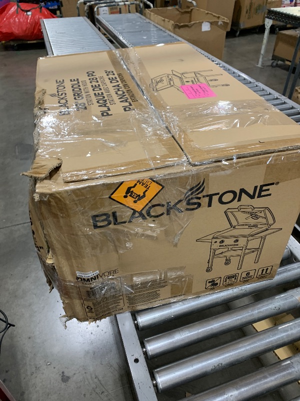 Photo 1 of BLACKSTONE 1883 Original 28” Griddle with Integrated Protective Hood and Counter Height Side Shelves, Powder Coated Steel, Black