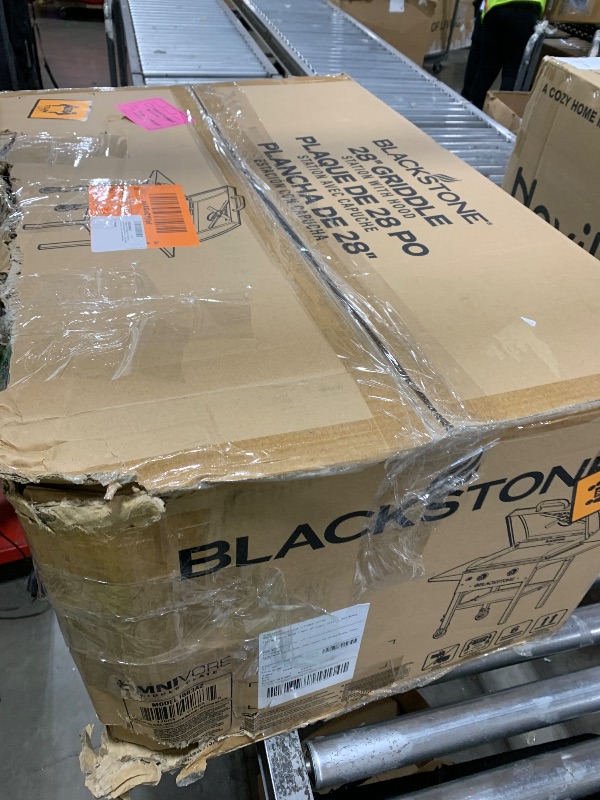 Photo 1 of BLACKSTONE 1883 Original 28” Griddle with Integrated Protective Hood and Counter Height Side Shelves, Powder Coated Steel, Black