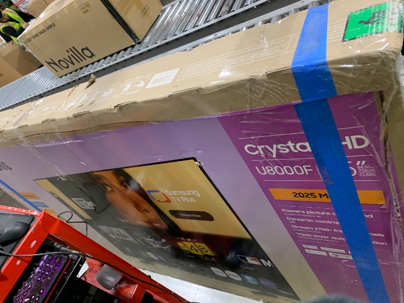 Photo 1 of PARTS ONLY SCREEN IS BROKEN Samsung 85-Inch Class Crystal UHD U8000F 4K Smart TV (2025 Model) Endless Free Content, Crystal Processor 4K, MetalStream Design, Knox Security, Alexa Built-in