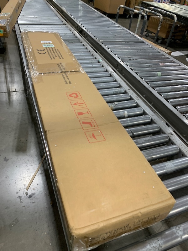 Photo 1 of TuckTect Floating TV Unit, 95'' Wall Mounted TV Cabinet, Floating Shelves with Door, Modern Entertainment Media Console Center Large Storage TV Bench for Living Room & Office (94.49IN, Rustic Brown)