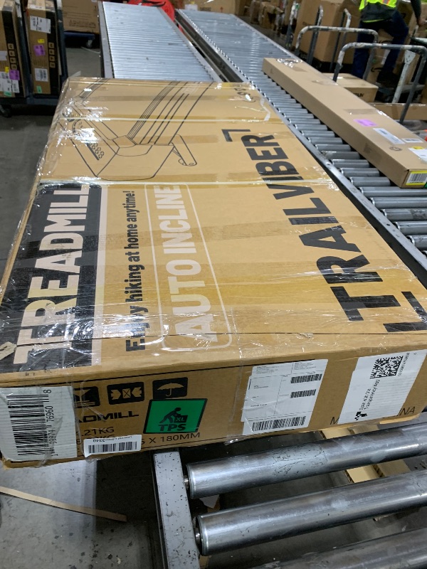 Photo 1 of TRAILVIBER Walking Pad Treadmill with 12% 9-Level Auto Incline, 450 lbs Capacity RGB LED Screen, Bluetooth Speaker Under Desk Treadmill, Compact Treadmills for Home Hiking, Carbon Black