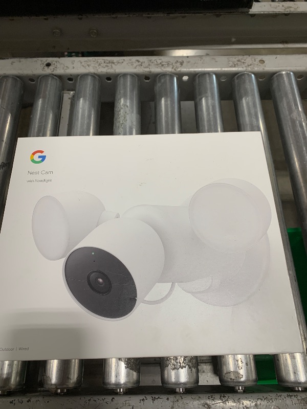 Photo 1 of Google Nest Cam with Floodlight - Outdoor Camera - Floodlight Security Camera, White, 1 Count (Pack of 1)