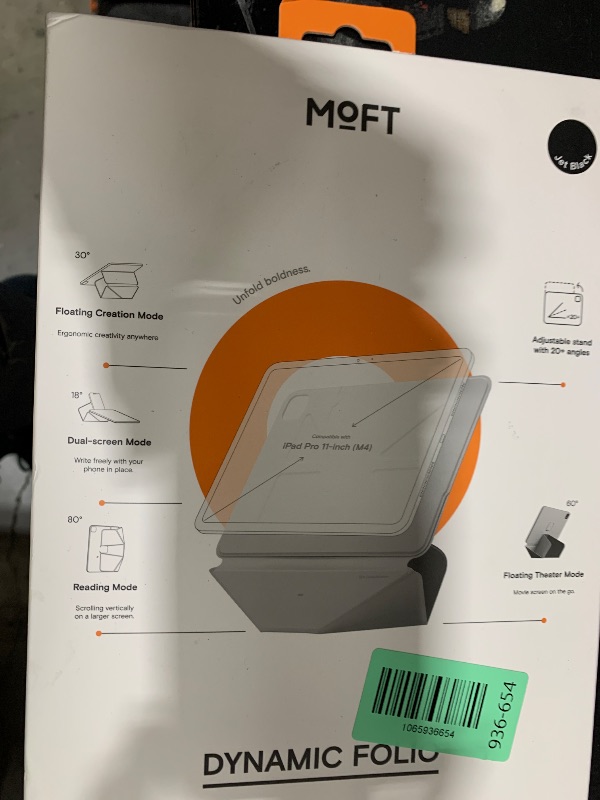 Photo 1 of MOFT Dynamic Folio Case for iPad Pro 11- inch (M5 2025 / M4 2024), Silm Magnetic Stand Case with 20+ Viewing Angles, Auto Wake/Sleep, Ultra Thin, Jet Black