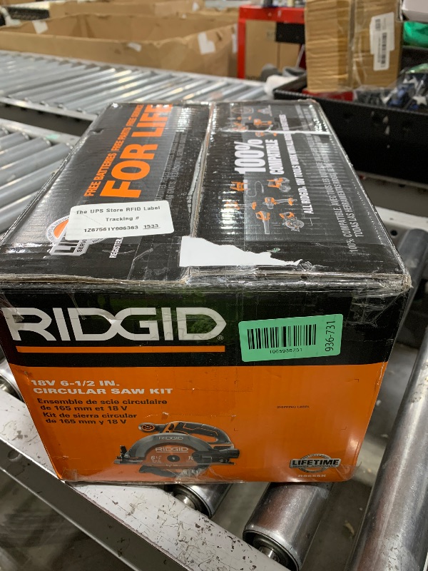 Photo 1 of Ridgid 18V SubCompact Brushless Cordless 6 1/2 in. Circular Saw (Tool Only) R8656B