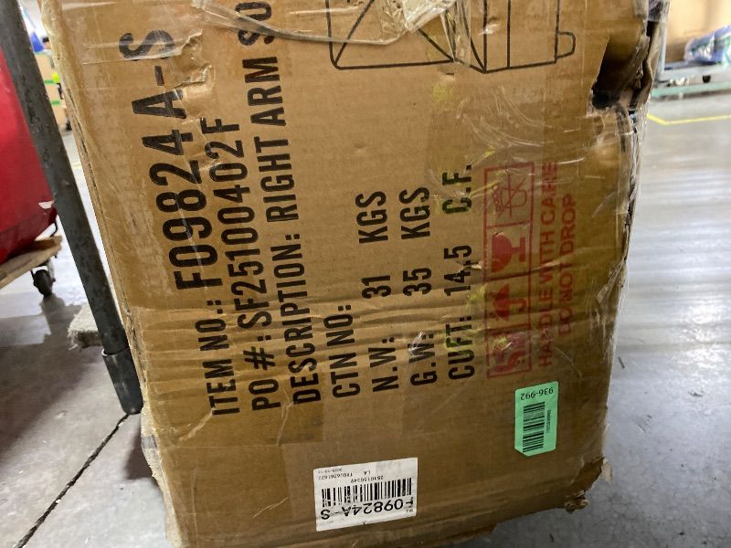 Photo 1 of MISSING MULTIPLE PARTS -------------------SELLING FOR PIECES ONLY ------------------------L-Shaped Sectional Sofa with Movable Chaise & Storage Ottoman, Leather 3-Piece Modular Convertible Couches for Living Room, Apartment & Office, Black