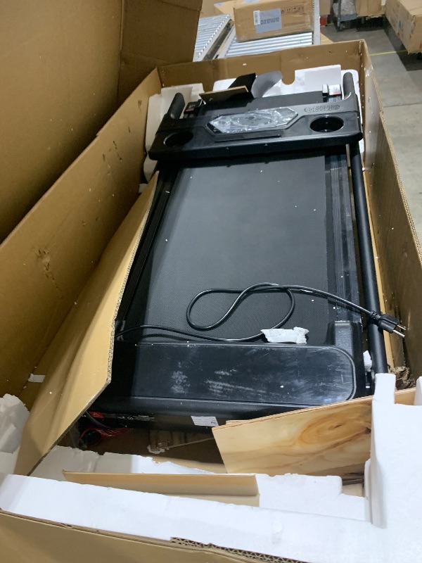 Photo 1 of THERUN Incline Treadmill, Treadmills for Running and Walking, 300 lbs Weight Capacity Folding Treadmill with 0-15% Auto Incline, Wide Belt, 3.5HP, App, Heart Rate, Red