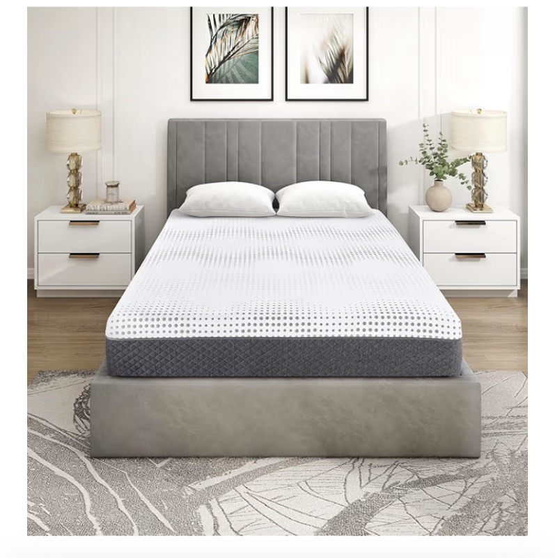 Photo 1 of Lexicon 12 Inch Green Tea Cooling Gel Memory Foam Mattress, Firm Support, Charcoal Infused Hybrid Mattress-in-A-Box, Certified Safe Sleep, Pocket Spring, Pressure Relief, Eastern King Size Bed