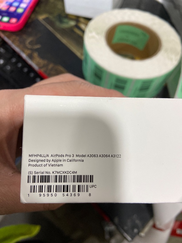 Photo 1 of Apple AirPods Pro 3 Wireless Earbuds, Active Noise Cancellation, Live Translation, Heart Rate Sensing,Hearing Aid Feature,Bluetooth Headphones,Spatial Audio, High-Fidelity Sound, USB-C Charging, White