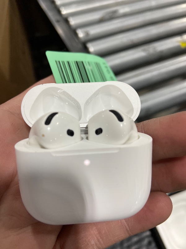 Photo 1 of Apple AirPods 4 Wireless Earbuds, Bluetooth Headphones, with Active Noise Cancellation, Adaptive, Transparency Mode, Personalized Spatial Audio, USB-C Charging Case, Wireless Charging, H2 Chip