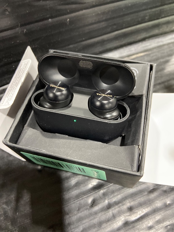 Photo 1 of Technics Reference Class Hi-Fi Wireless Earbuds, Dolby Atmos, Head Tracking, Adaptive Noise Cancelling, 3 Device Multipoint, 10-hr Battery, Wireless Charging, in Ear Headphones - EAH-AZ100-K (Black)