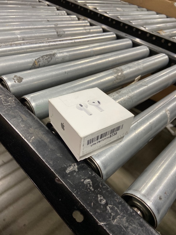 Photo 1 of Apple AirPods 4 Wireless Earbuds, Bluetooth Headphones, Personalized Spatial Audio, Sweat and Water Resistant, USB-C Charging Case, H2 Chip, Up to 30 Hours of Battery Life, Effortless Setup for iPhone