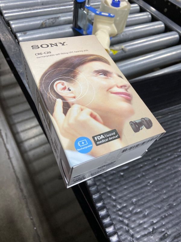 Photo 1 of Sony CRE-C20 Self-Fitting OTC Hearing Aids for Mild to Moderate Hearing Loss, Prescription-Grade Sound Quality, Compact Virtually Invisible Design, Customizable App, and Rechargeable Battery