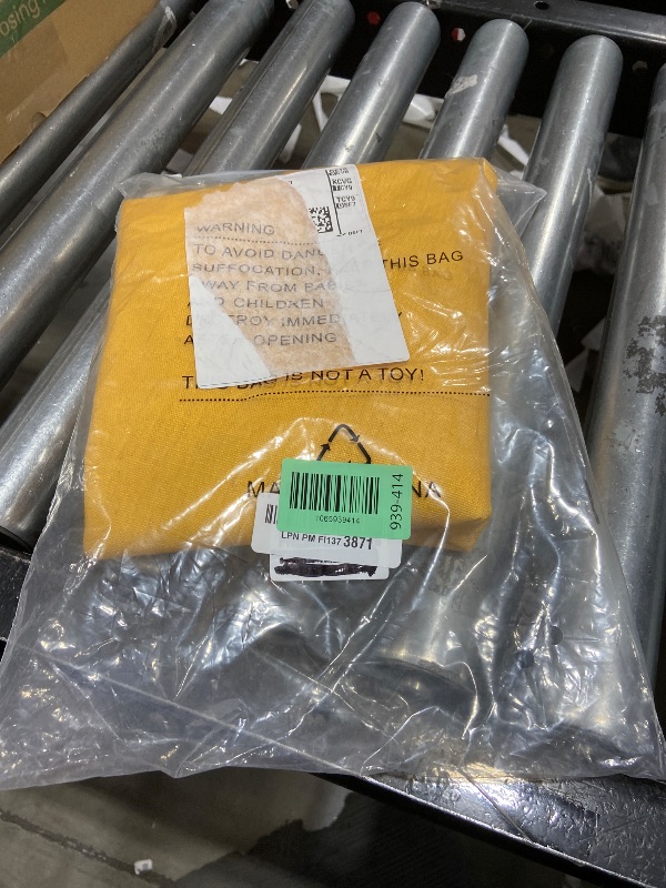 Photo 1 of ISAENNE Yellow Tablecloth for Round Tables,Linen Table Cloth Solid Color Plain Simplicity,Heavy Durable Table Cover for Dining Kitchen Decor Party Banquet, Diameter 55"