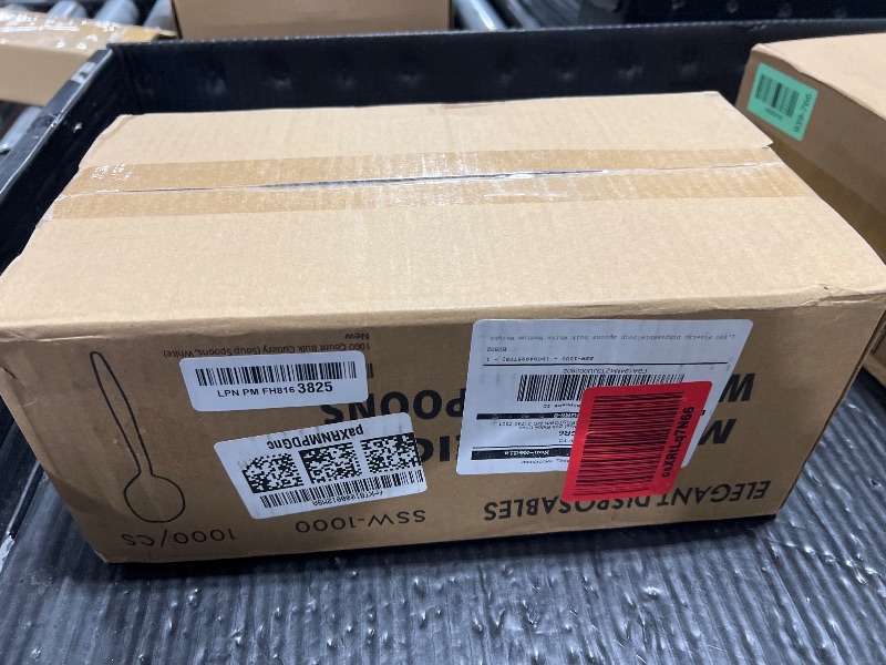 Photo 1 of 1,000 Plastic Disposable Soup Spoons Bulk White Medium Weight Disposable Silverware Plastic Cutlery Spoons