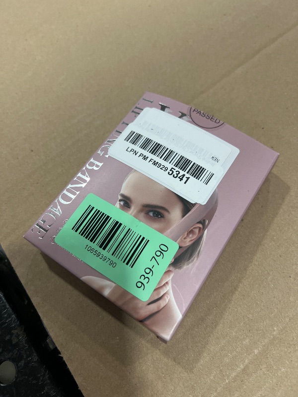 Photo 1 of Jawline Shaper Chin Strap for Sleeping, Reusable V-Line Mask for Women Face Lifting Made w/Electric-Hot-Press Tech for Skin-Friendly & Breathable Cooling Fabric (Black, M)