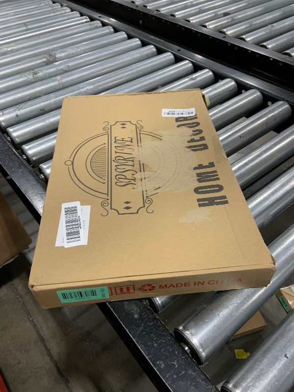 Photo 1 of Spsyrine Black Decorative Serving Tray with Handles, Elegant Plastic Coffee Table Tray for Ottoman, Living Room, Home Decor 15.6" X 10.2"